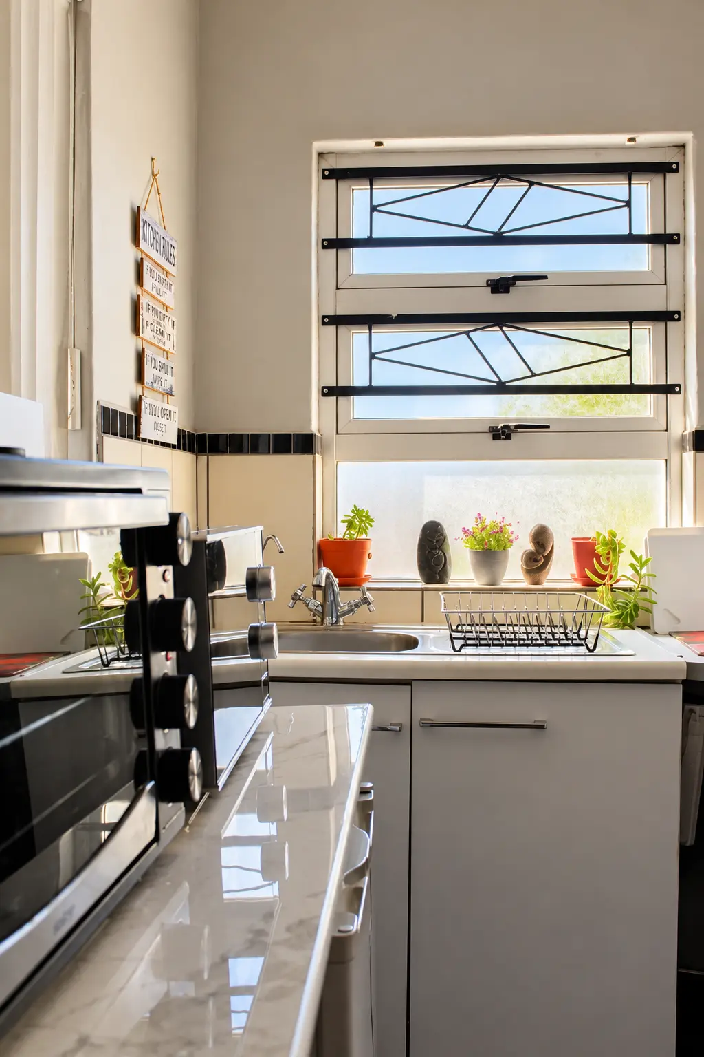 Aloe room kitchenette with sink and mini oven