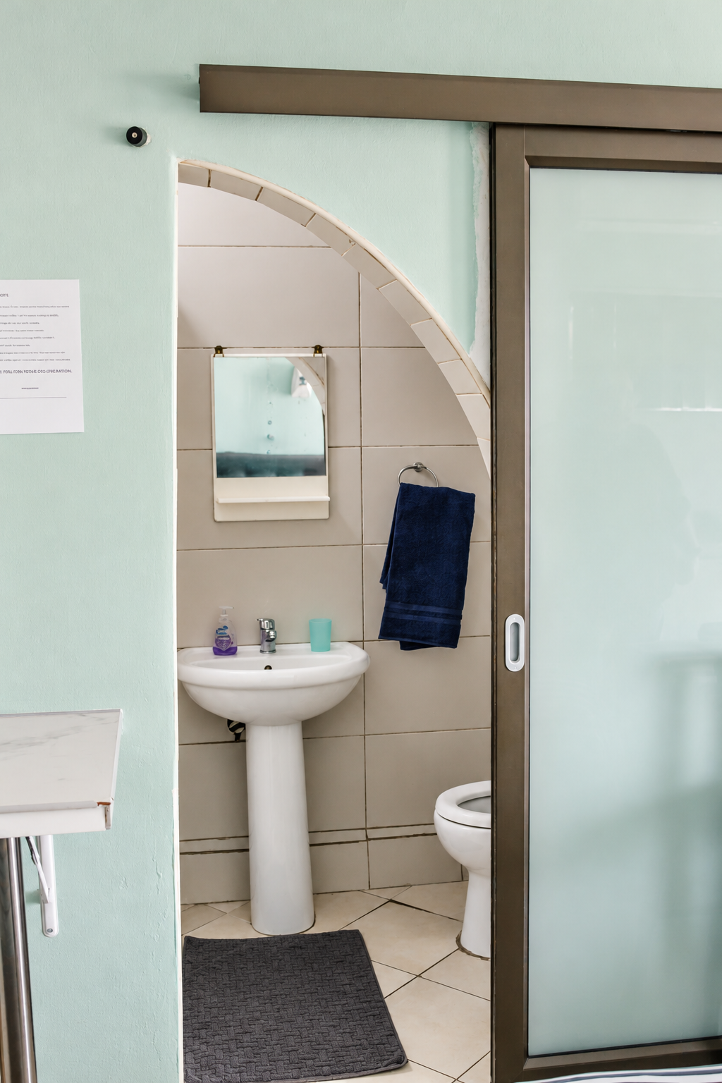 Sunflower room en-suite bathroom basin