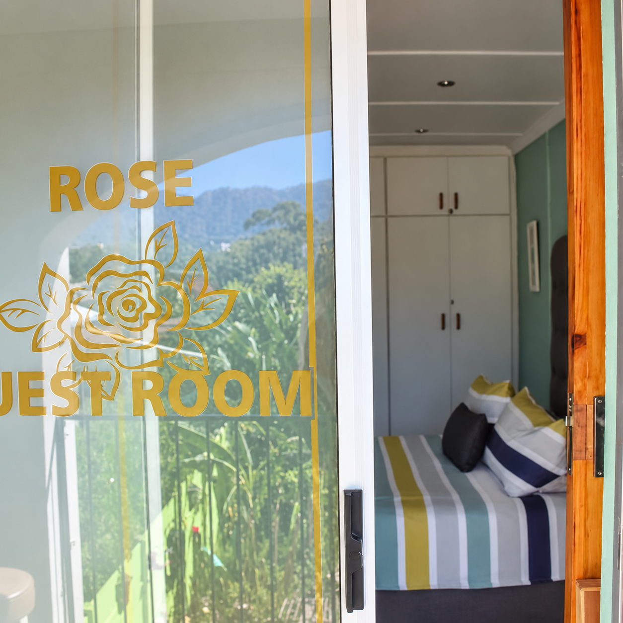 Rose Guest Room entrance door